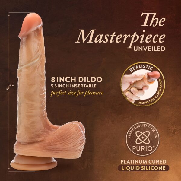 Blush - Renaissance DaVinci Dildo met Schuivende Voorhuid - 20 cm - Afbeelding 9
