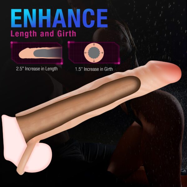 Blush - Performance Plus Siliconen Penis Extender - 6,3 cm - Afbeelding 8