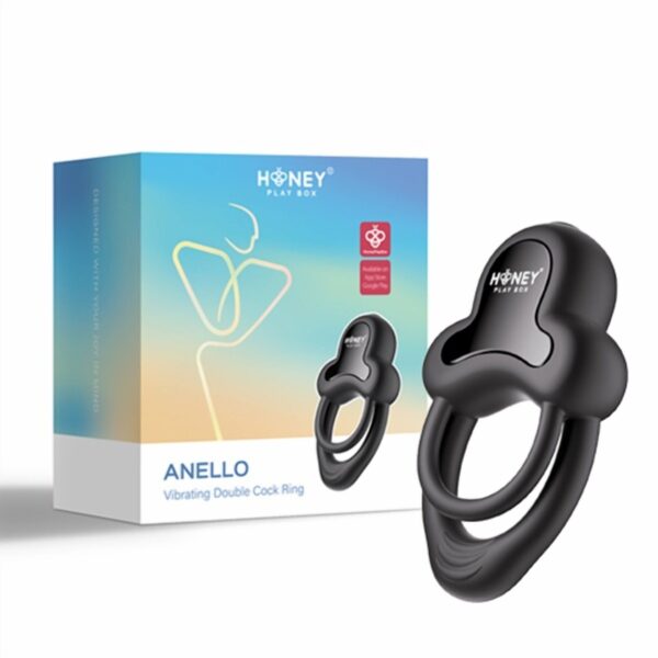 HoneyPlayBox - Anello-App-Controlled Vibrating Double Cock Ring with Clitor - Afbeelding 3