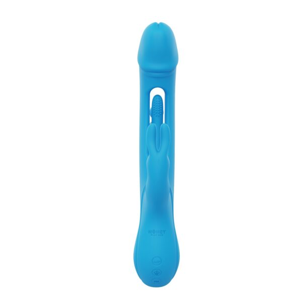 HoneyPlayBox - Trilux Kinky Vinger Rabbit Vibrator - Blauw - Afbeelding 3
