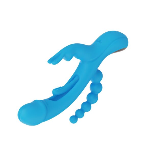 HoneyPlayBox - Trilux Kinky Vinger Rabbit Vibrator - Blauw - Afbeelding 4
