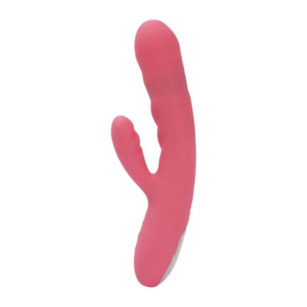 SVAKOM - Avery Thrusting Rabbit Vibrator - Aardbei Roze - Afbeelding 13
