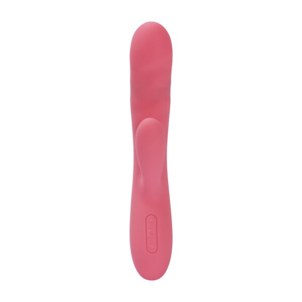 SVAKOM - Avery Thrusting Rabbit Vibrator - Aardbei Roze - Afbeelding 7