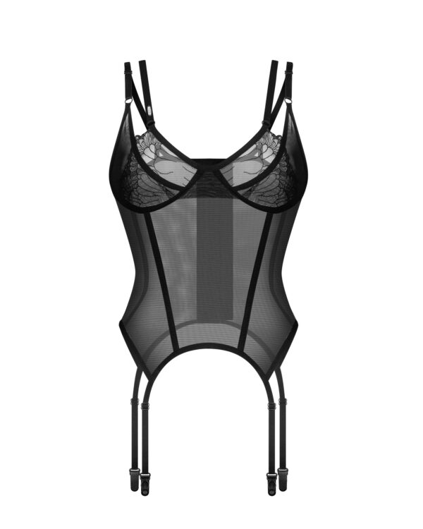 Obsessive - Arrowel Korset - Zwart - Afbeelding 4