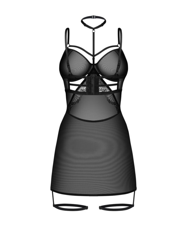 Obsessive - Arrowel Babydoll - Zwart - Afbeelding 3