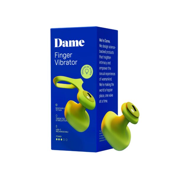Dame - Fin 2.0 Vinger Vibrator - Citrus - Afbeelding 2