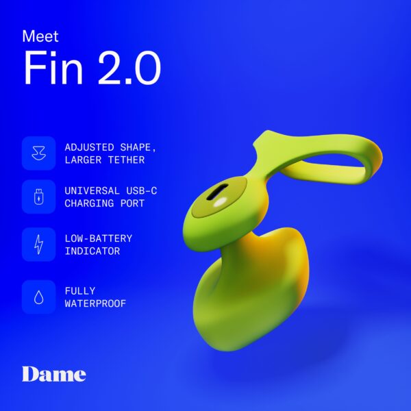 Dame - Fin 2.0 Vinger Vibrator - Citrus - Afbeelding 6
