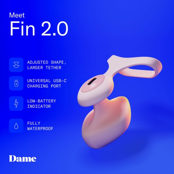 Dame - Fin 2.0 Vinger Vibrator - Quartz - Afbeelding 5