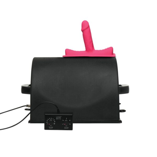 LOVE BOTZ - 50X Saddle Pro Sex Machine met 4 Opzetstukken - Zwart - Afbeelding 4